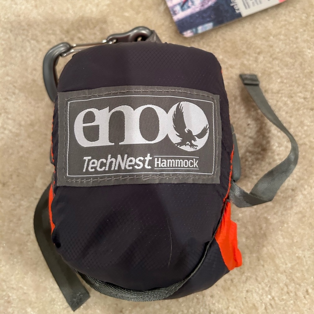 NWT Eno Tech Nest Hammock Charcoal/Orange